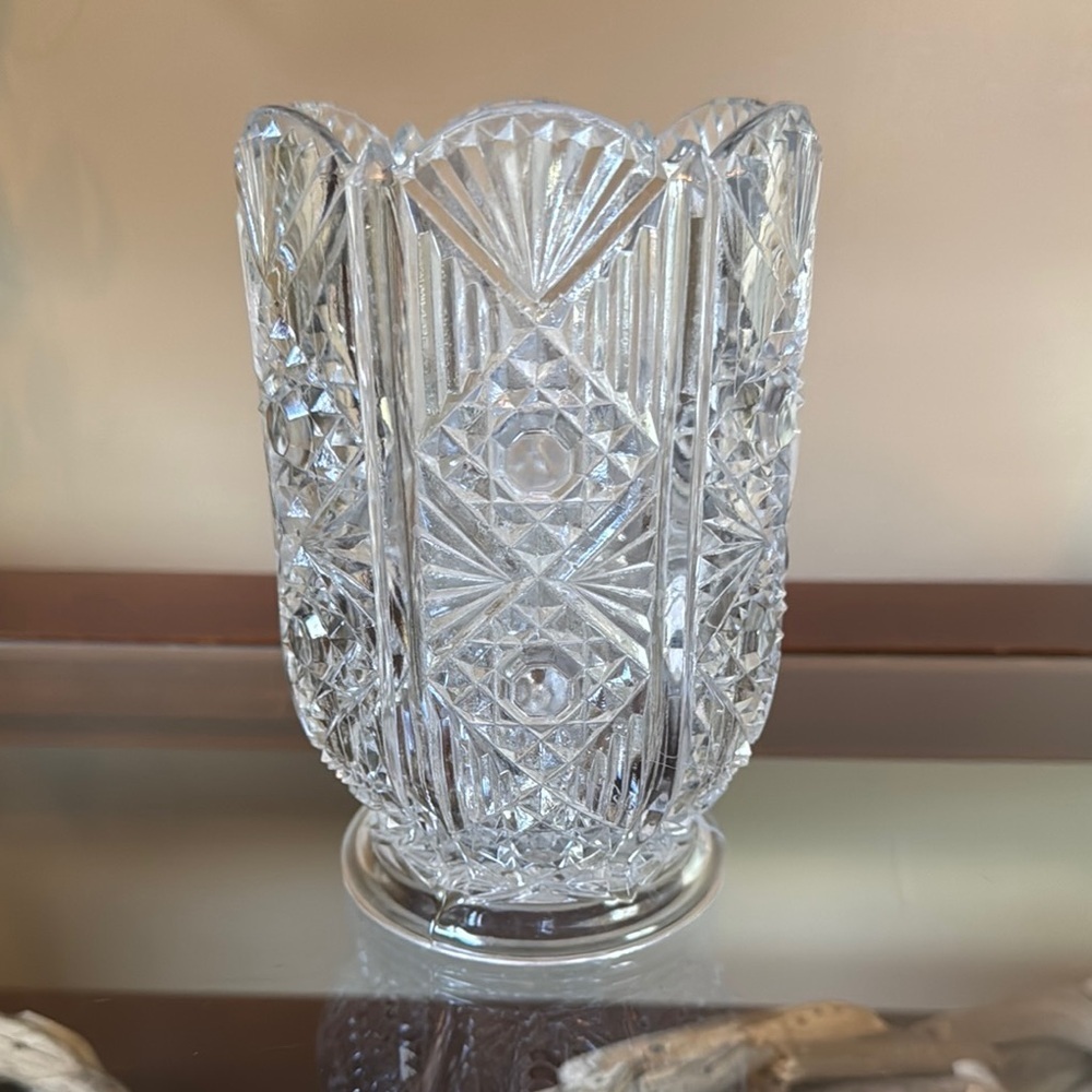 Antique EAPG McKee & Brothers Jeanette Diamond Flute Celery Vase